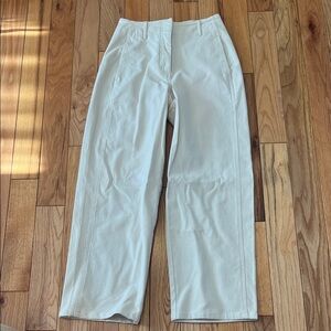 Aritzia Wilfred Cream Straight Leg Pants